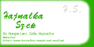 hajnalka szep business card